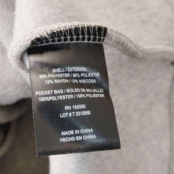 32 Degrees Women 3X Brushed Faux Wool Relaxed Zip Soft Jacket Mockneck Gray NWT - Picture 6 of 6